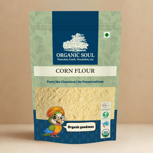 Organic Cornflour (Makki Atta, Corn Flour, Maize Flour) - 900 gm | 100% Organic
