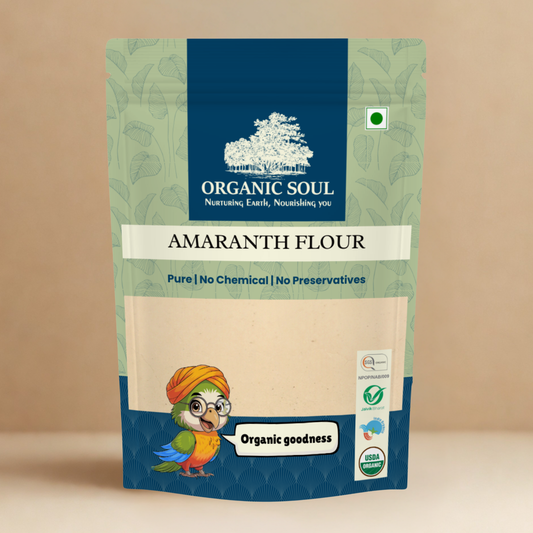 Organic Soul Amaranth Flour – 900gm | 100% Certified Organic | Unpolished | Non-GMO