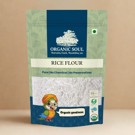 Organic Soul Rice Flour – 900gm | 100% Certified Organic | Unpolished | Non-GMO