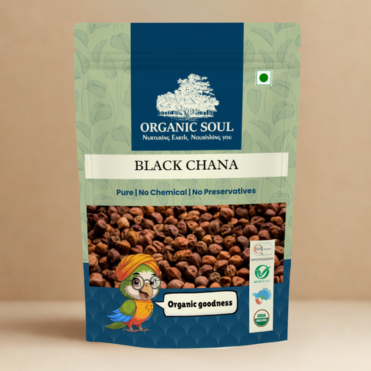 Organic Soul Black Chana – 900gm | 100% Certified Organic | Non-GMO | Unpolished