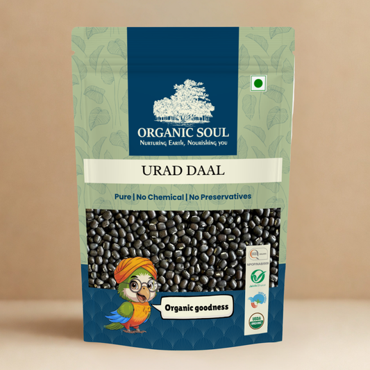Organic Soul Urad Whole – 900gm | 100% Certified Organic | Non-GMO | Unpolished