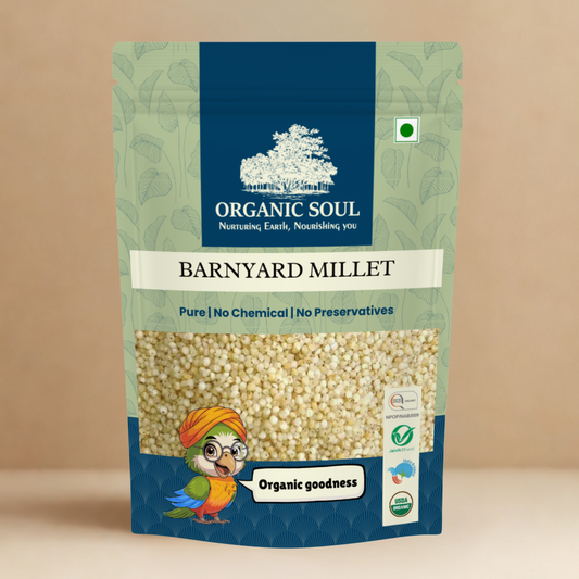 Organic Soul Barnyard Millet – 900gm | 100% Certified Organic | Unpolished | Non-GMO