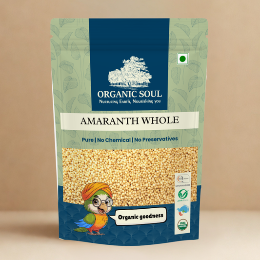 Organic Soul Amaranth Whole – 900gm | 100% Certified Organic | Unpolished | Non-GMO