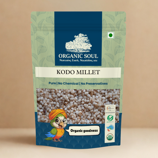 Organic Soul Kodo Millet – 900gm | 100% Certified Organic | Unpolished | Non-GMO