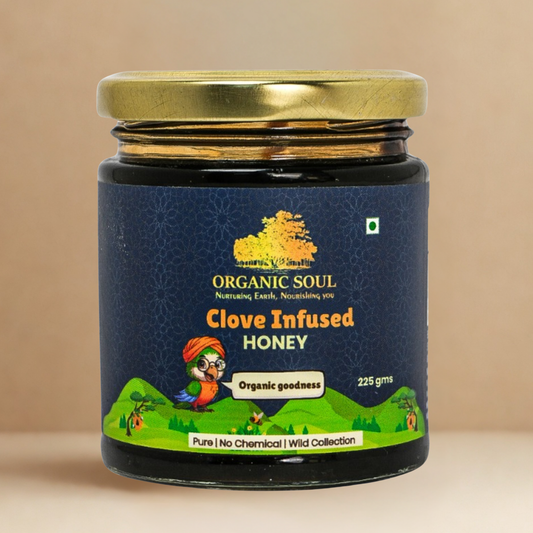 Organic Soul Clove Infused Honey – 225gm | 100% Organic | Raw & Pure