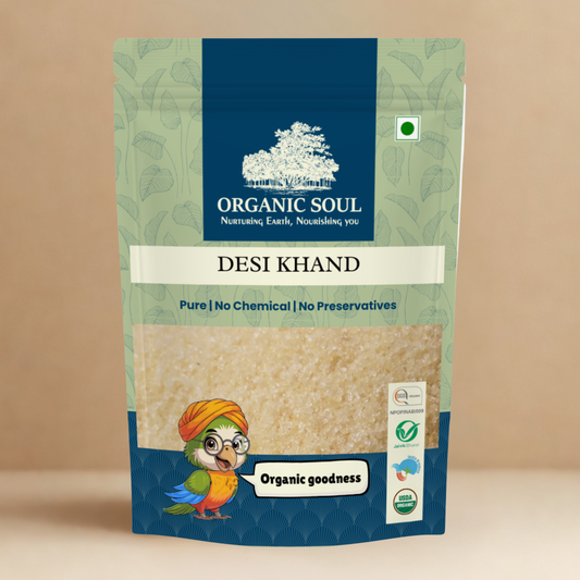 Organic Soul Desi Khand | Natural Cane Sugar | Unrefined, Chemical-Free | Rich in Minerals | 900g