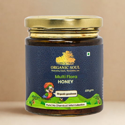 Organic Soul Multiflora Honey – 225gm | 100% Organic | Raw & Pure