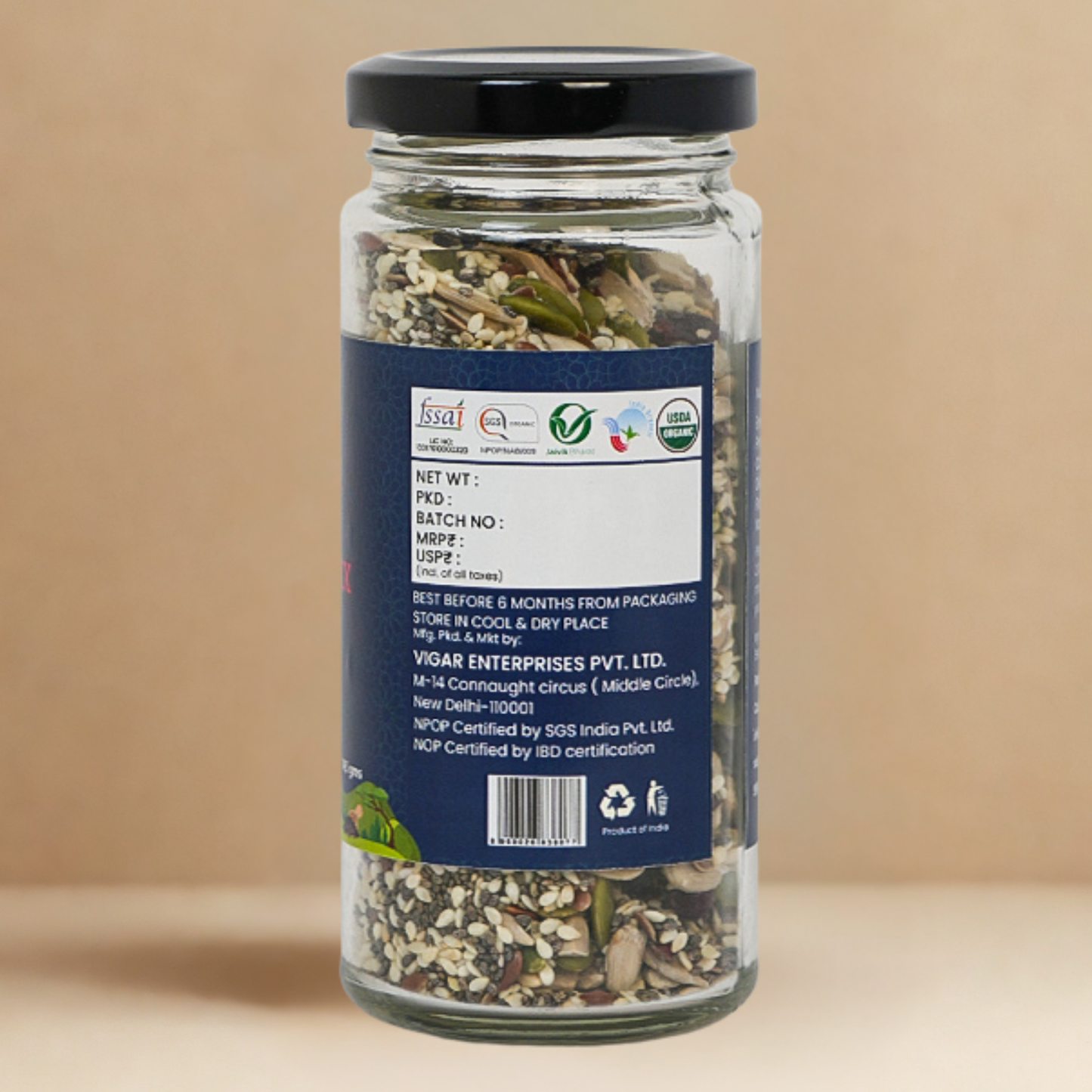 Organic Soul Seeds Berry Mix – 145gm | 100% Certified Organic | Healthy Snack Blend