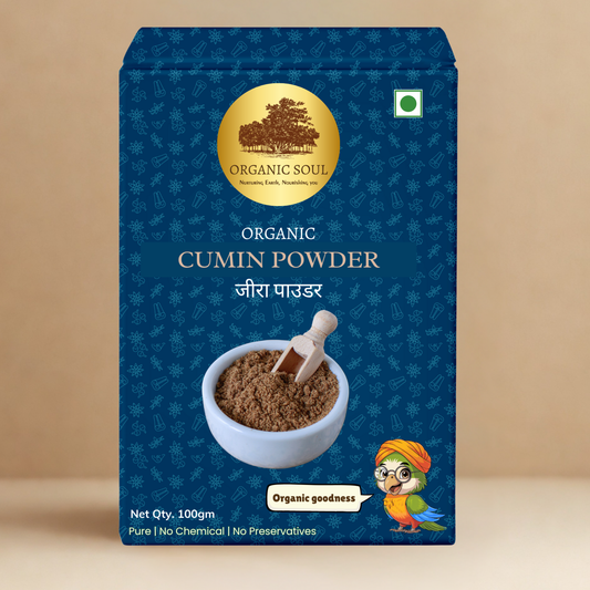 Organic Soul Cumin Powder (Jeera Powder) – 100gm | 100% Certified Organic | Non-GMO | Warm & Earthy