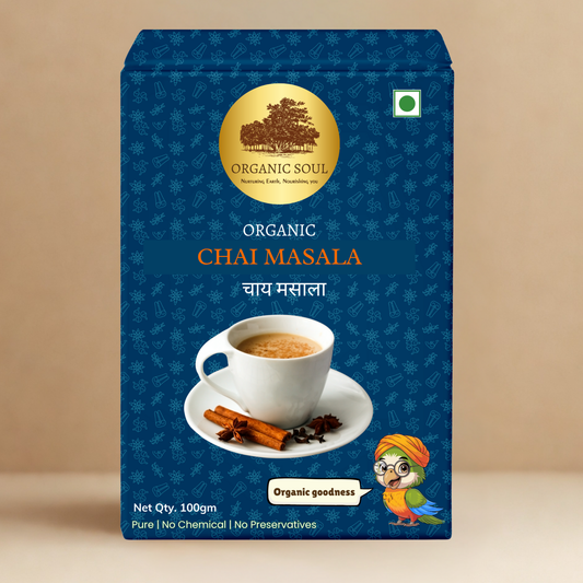 Organic Soul Chai Masala – 100gm | 100% Certified Organic | Non-GMO | Spiced Tea Blend