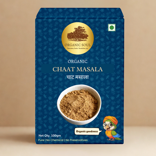 Organic Soul Chaat Masala – 100gm | 100% Certified Organic | Non-GMO | Tangy & Flavorful