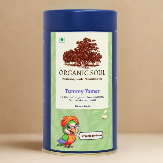 Organic Soul - Tummy Tamer Tisane| Fennel, Lemongrass, Camomile | 20 Sachets (36 gm)