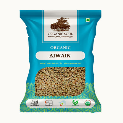 Organic Soul - Organic Whole Ajwain Carom Seeds, (100 gm or 250 gm)