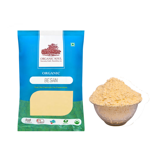 Organic Besan (Gram Flour) - (450 gm or 900 gm) | Chana Besan | 100% Organic