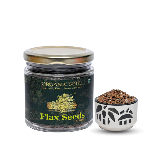 Organic Soul - Organic Flax Seeds/Alsi/Avise Ginjalu, (250 gm) | 100% Organic, Chemical Free & Pesticides Free