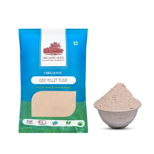 Organic Soul - Organic Kodo Millet Flour, 450g | Kodon, Kodri | Gluten-Free, Unpolished, High Fibre