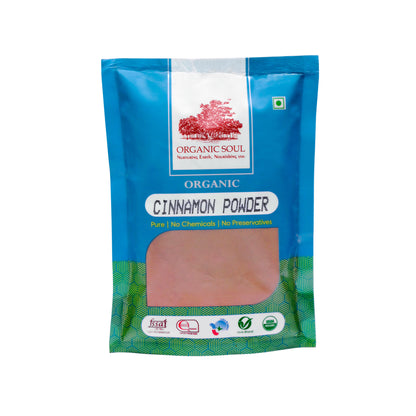 Organic Soul - Cinnamon (Dalchini) Powder - (100 gm) | Karuvapatta Sticks | Gluten-Free, NO Additives, 100% Organic