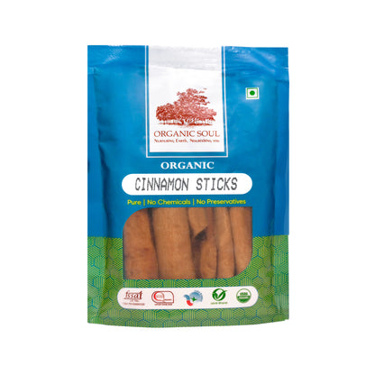 Organic Soul - Whole Cinnamon Sticks (Organic Dalchini), (50 gm or 100 gm)
