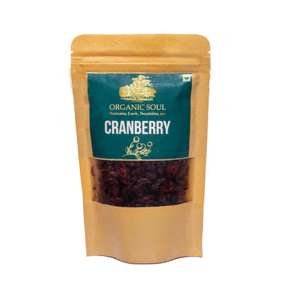 Organic Whole Cranberries - (200 gm) | Cranberry Dry Fruit | Healthy Snack