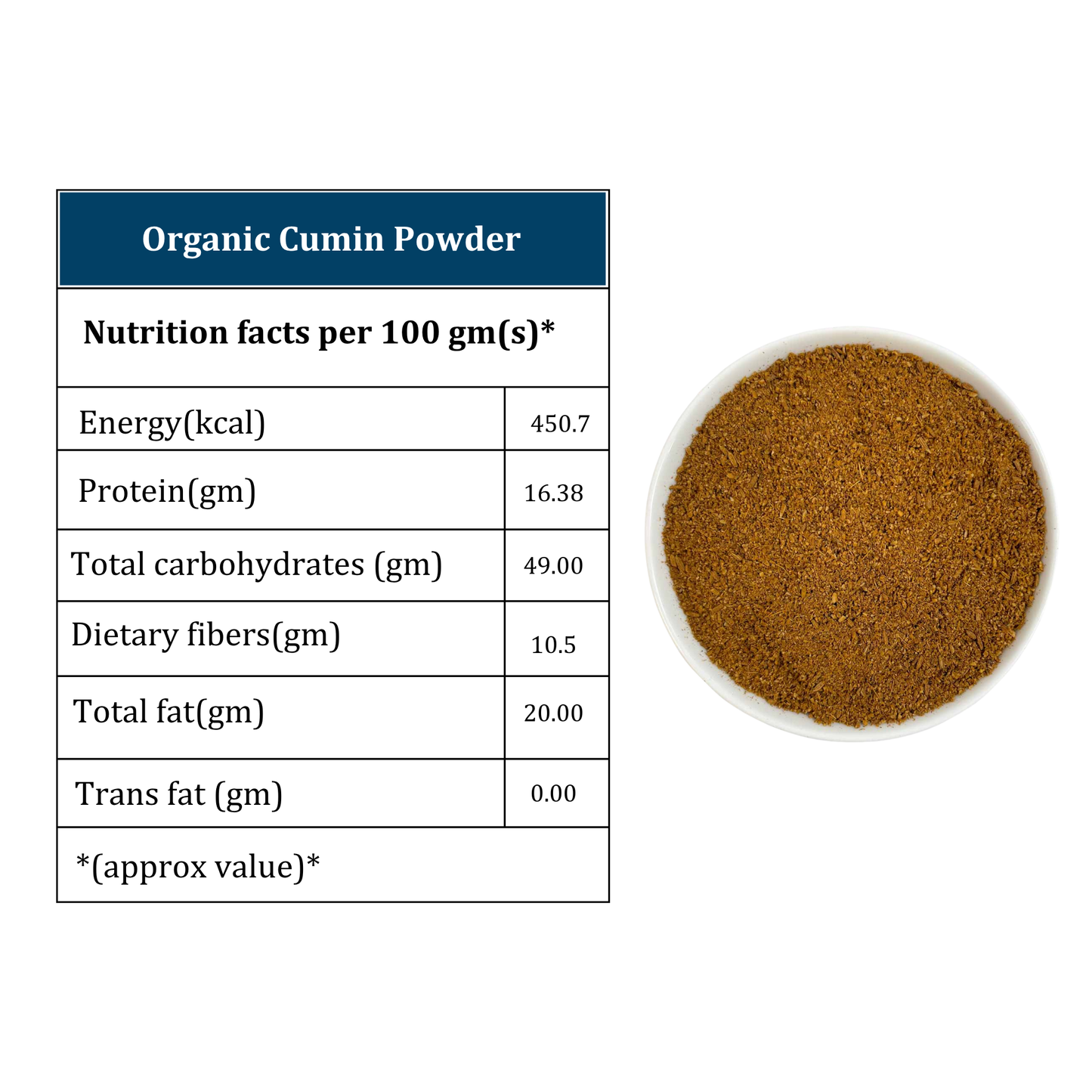 Organic Soul Cumin Powder (Jeera Powder) – 100gm | 100% Certified Organic | Non-GMO | Warm & Earthy
