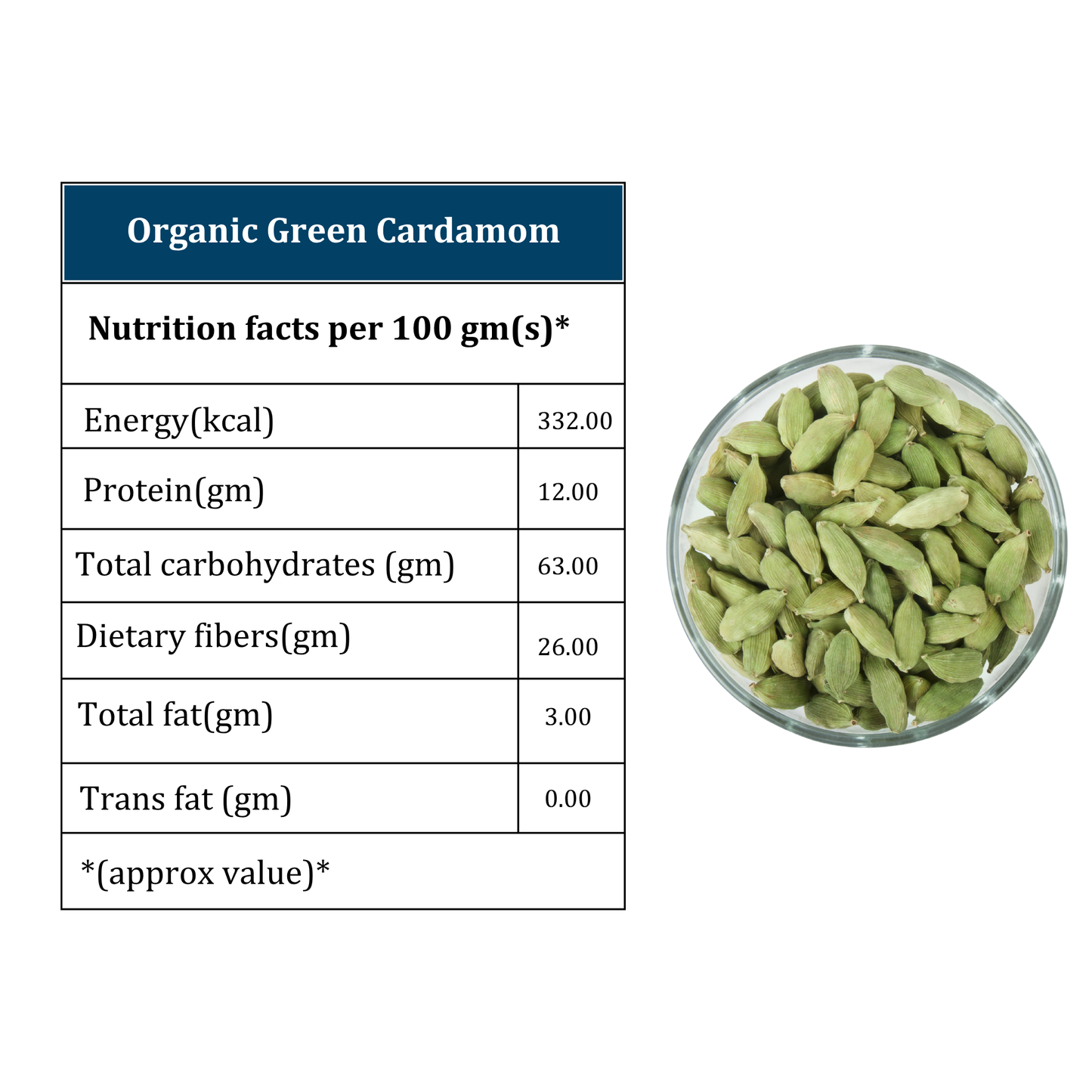 Organic Soul - Organic Whole Green Cardamom (Hari Elaichi/Ilaichi), (50 gm) | No Artificial Colors or Preservatives