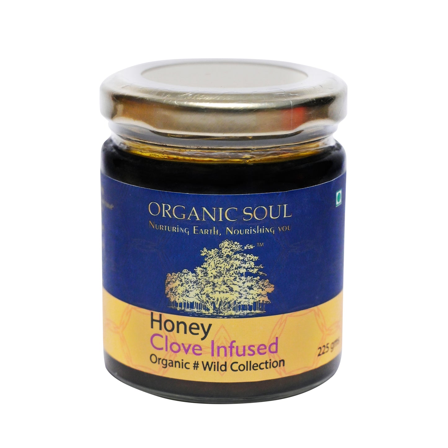 Organic Clove Infused Wild Forest Honey (225 gm) | 100% Pure Organic, Raw Natural