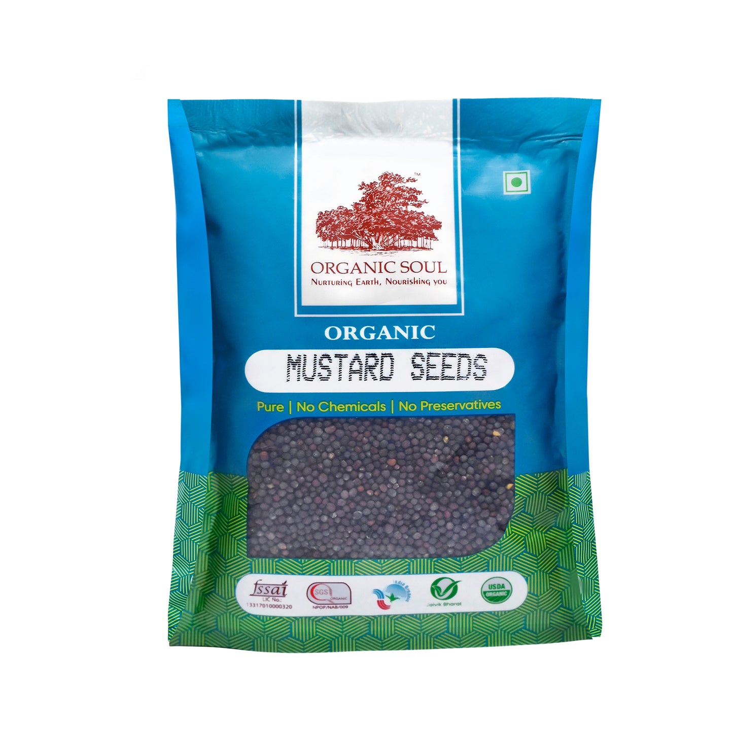 Organic Soul - Organic Mustard Seeds (Sarson/Rai Black), (250 gm) | Chemical-Free & Pesticides-Free