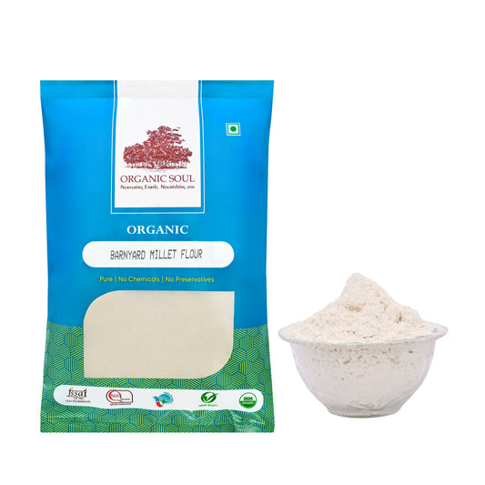 Organic Soul - Organic Barnyard Millet Flour, 450g | Certified Organic | Kuthiraivaali Mavu