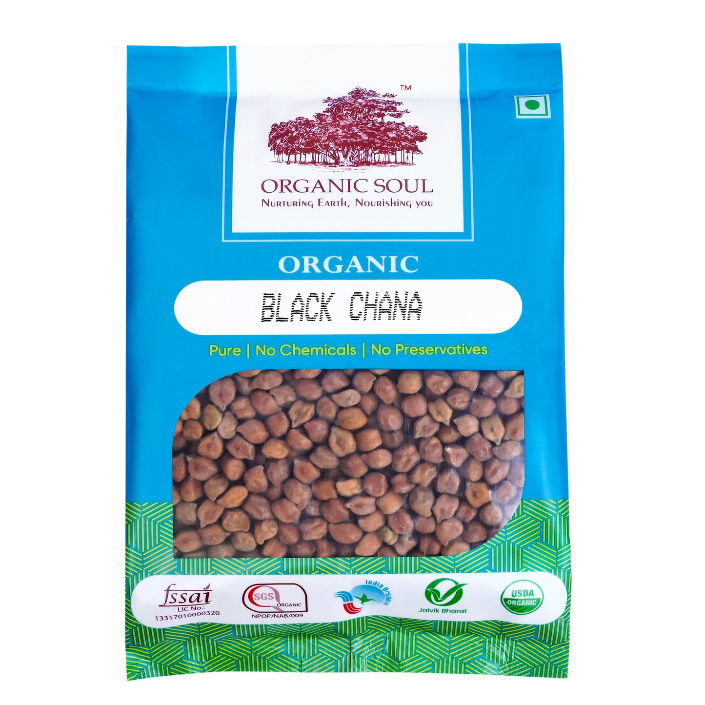 Organic Kala (Black) Chana Whole - (450 gm or 900 gm) | Chickpeas | 100% Vegan, Unpolished, Gluten-Free