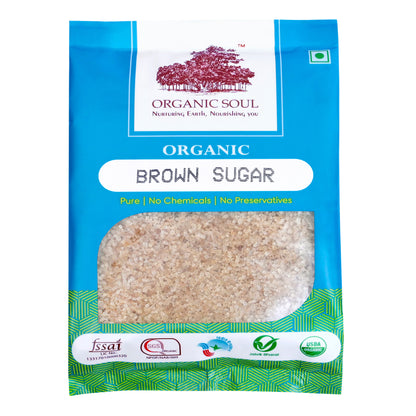 Organic Brown Sugar - (450 Gm Or 900 Gm) | Freshly Squeezed Sugarcane | 100% Chemical-Free