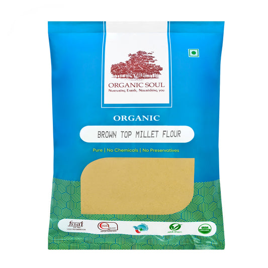 ORGANIC SOUL - Organic Browntop Millet Flour, 450g| Rich in Fibre and Minerals, Healthy and Organic Foods