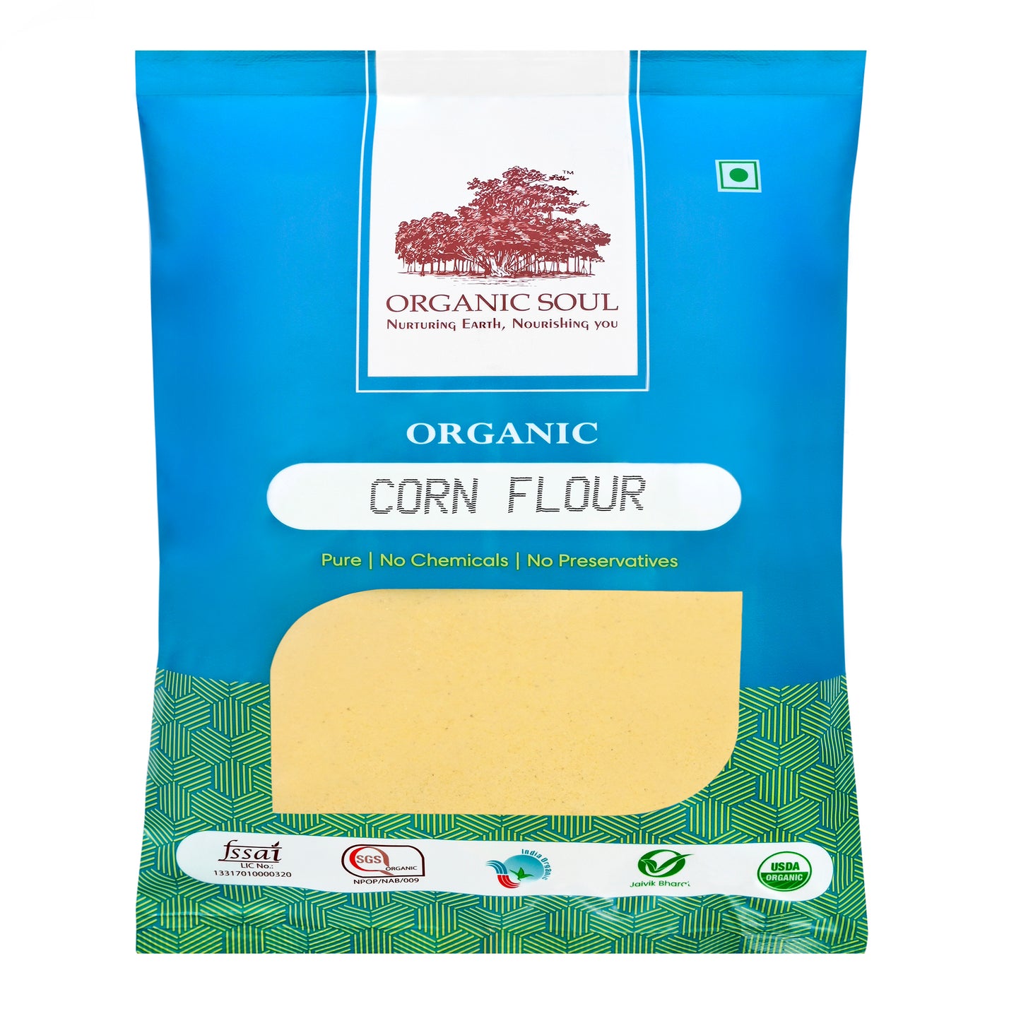 Organic Cornflour (Makki Atta, Corn Flour, Maize Flour) - (450 gm or 900 gm) | 100% Organic