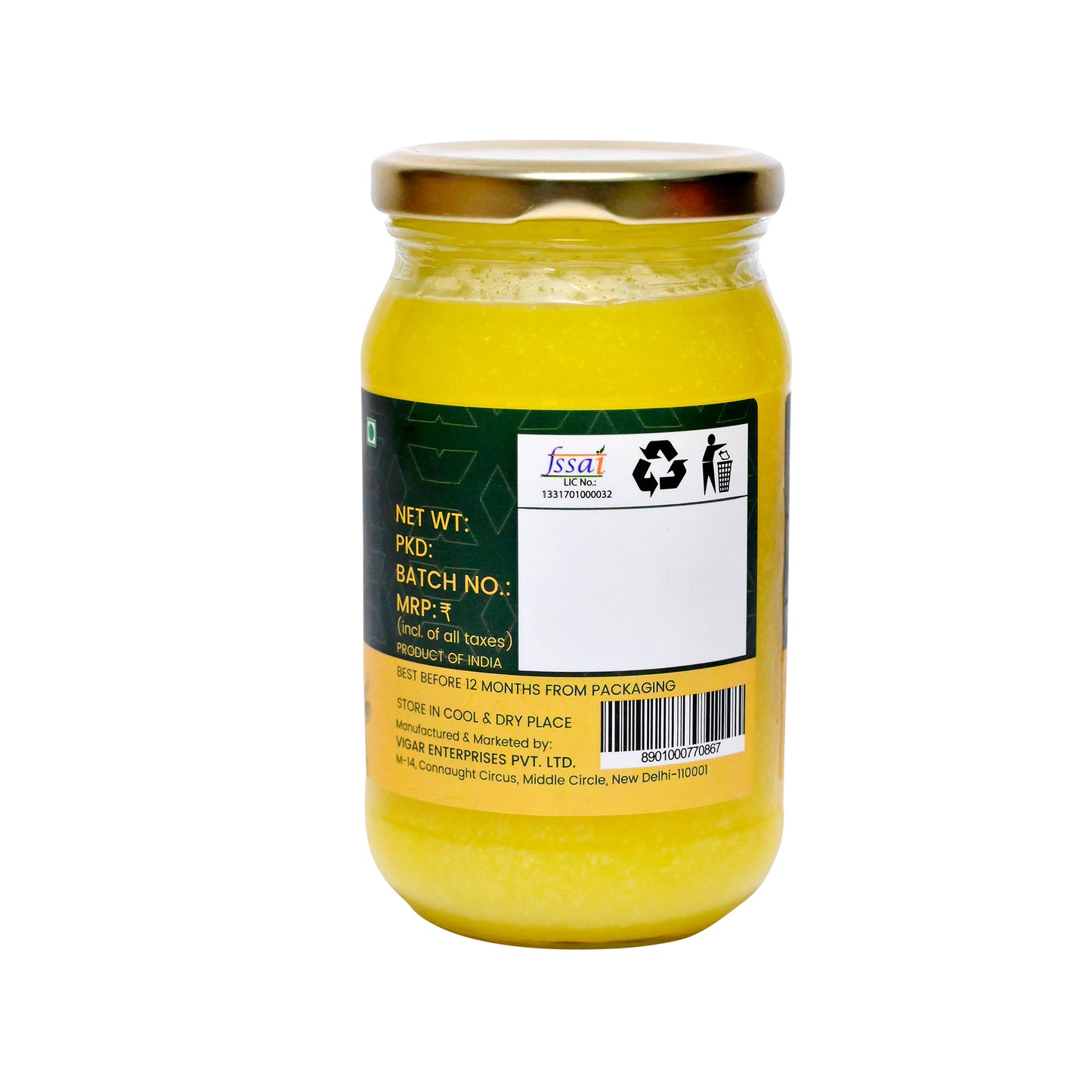 Organic Soul - Organic A2 Cow Ghee, (350 gm) | Bilona Method, 100% Pure & Organic, Curd Churned