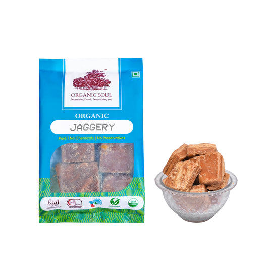 Organic Jaggery Cubes - 450g | 100% Pure & Certified Organic | Healthy Sweetening Solution