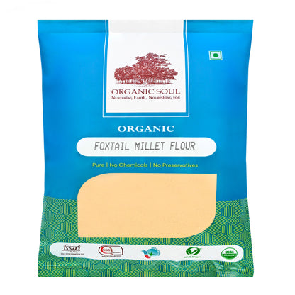 ORGANIC SOUL - Organic Foxtail Millet Flour, (450 gm or 900 gm) | Made with Unpolished Millet | Suitable for Multiple Millet Recipes (Pongal, Dhokla, Porridge)