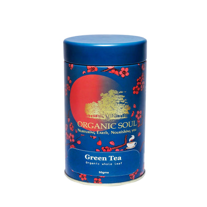 Organic Soul - Green Tea Organic Leaves, 50g | Whole Leaf, 100% Green Tea for Fast Weight Loss