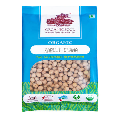 Organic Soul - Organic Kabuli Chana | 100% Certified Organic | Whole (450 gm or 900 gm)