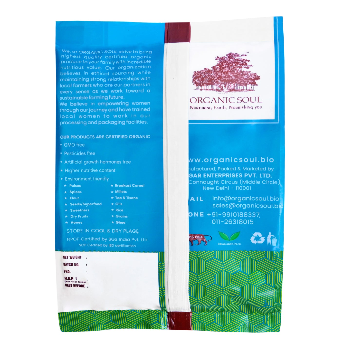 Organic Green Moong Whole - (450 gm or 900 gm) | Hari Moong/Pesara Pappu |100% Organic