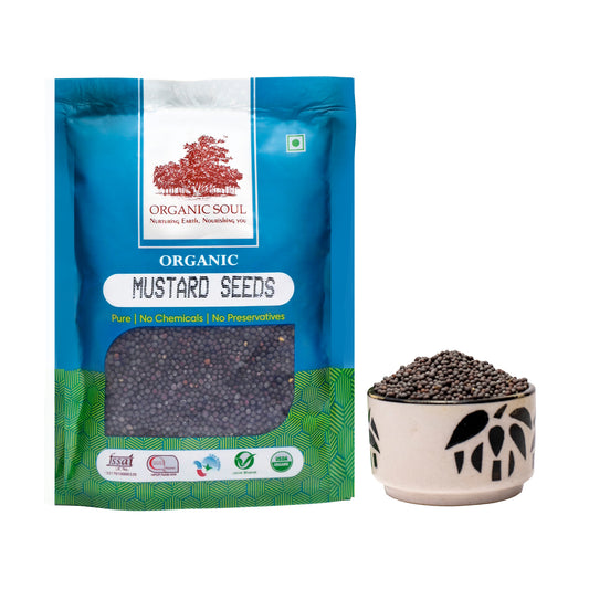 Organic Soul - Organic Mustard Seeds (Sarson/Rai Black), (250 gm) | Chemical-Free & Pesticides-Free