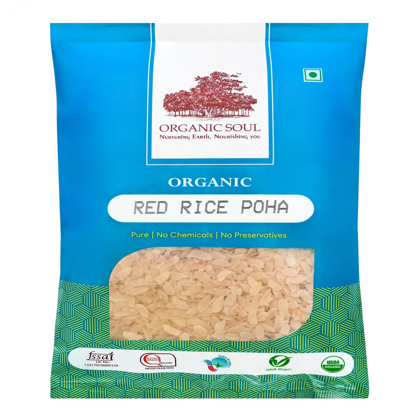 Organic Soul - Organic Red Rice Poha, (450 Gm Or 900 Gm)| Enriched with Dietary Fibers, Healthy Flattened Rice