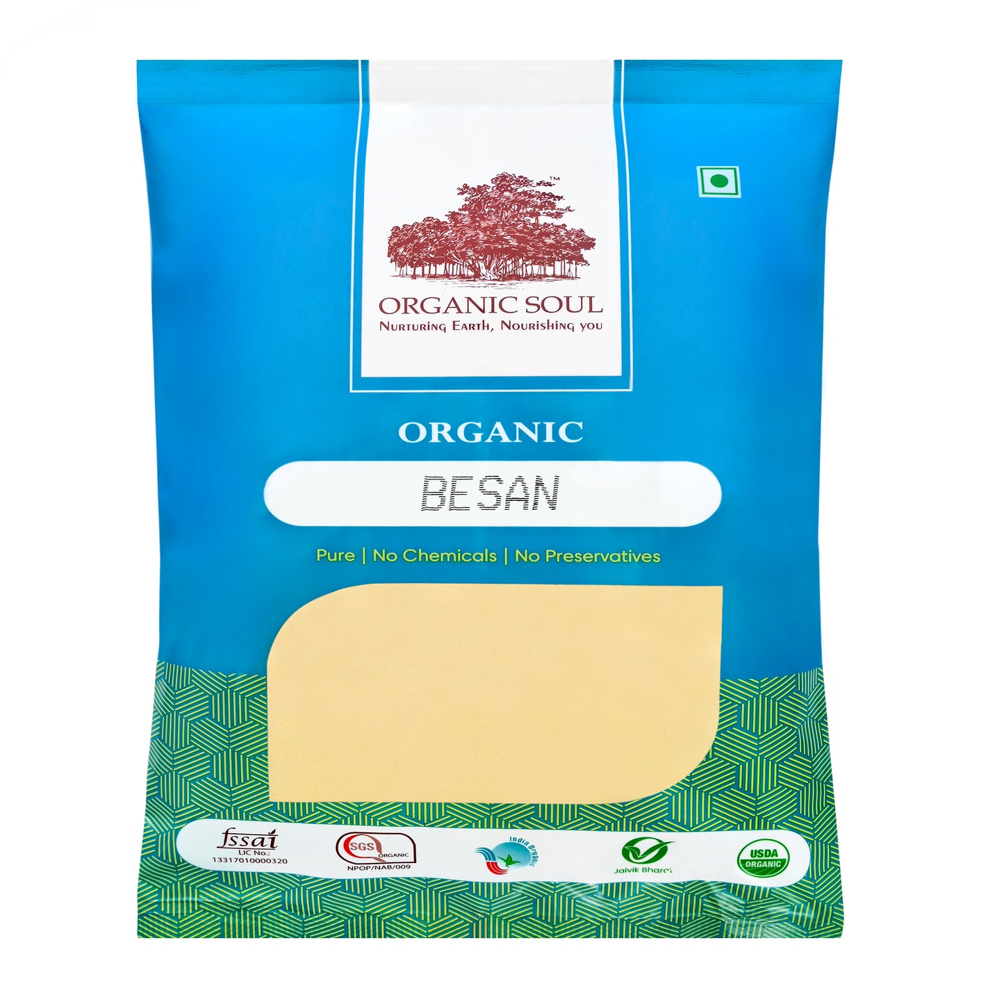Organic Besan (Gram Flour) - (450 gm or 900 gm) | Chana Besan | 100% Organic