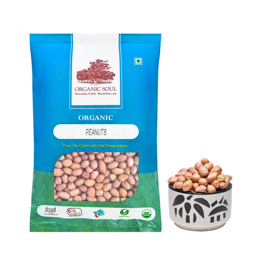 Organic Soul - Raw Peanuts (Moongphali/Groundnut), 450g | Chemical-Free, Pesticides-Free