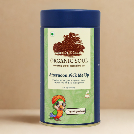 Organic Soul - Afternoon Pick Me Up Tea | Peppermint, Lemongrass, Green Tea | 20 Sachets (36 gm)