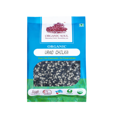 Organic Black Urad Chilka Split - (450gm or 900 gm) | Rich in Protein, No Cholesterol, No Additives