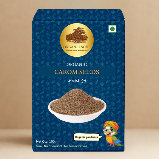 Organic Soul - Organic Whole Ajwain Carom Seeds, (100 gm)