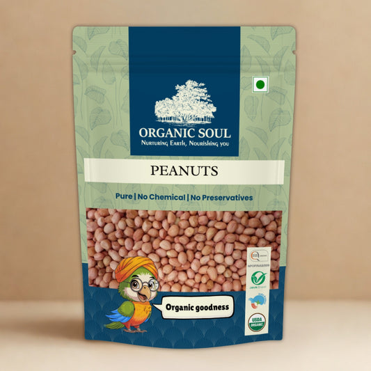 Organic Soul - Raw Peanuts (Moongphali/Groundnut), (900 gm) | Chemical-Free, Pesticides-Free