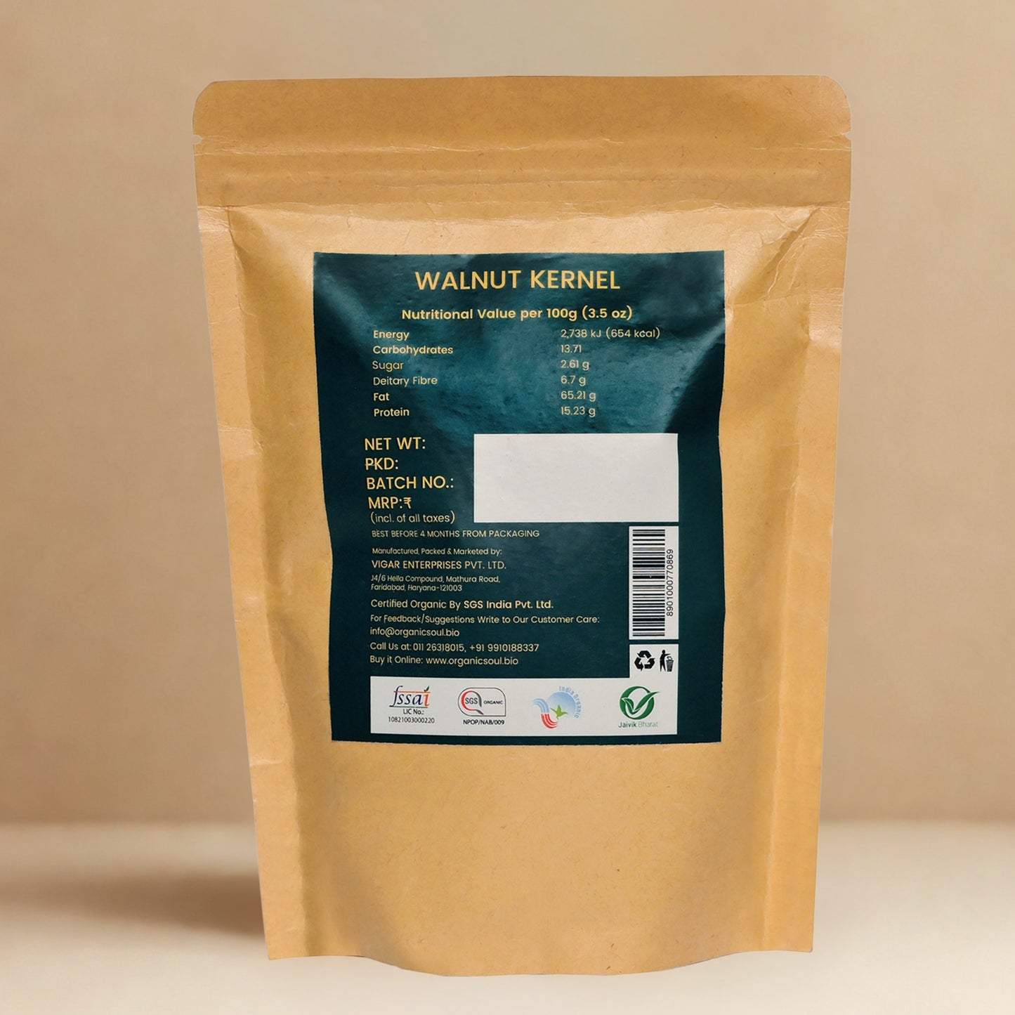 Organic Soul Walnuts | 250 gms