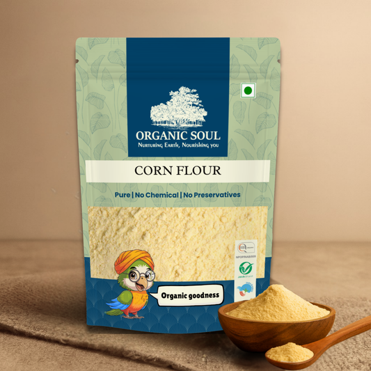 Organic Cornflour (Makki Atta, Corn Flour, Maize Flour) - 900 gm | 100% Organic