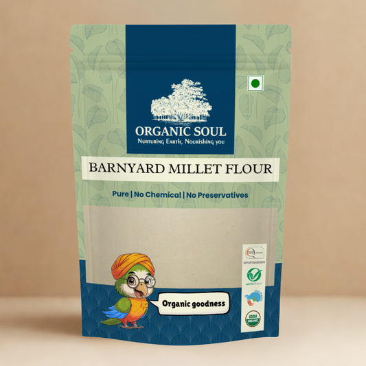 Organic Soul Barnyard Millet Flour – 900gm | 100% Certified Organic | Unpolished | Non-GMO