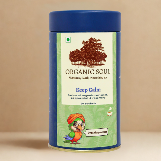 Organic Soul - Keep Calm Tea | Camomile, Peppermint, Rosemary | 20 Sachets (36 gm)